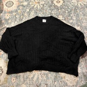 Aerie Black Knit Oversized Sweater